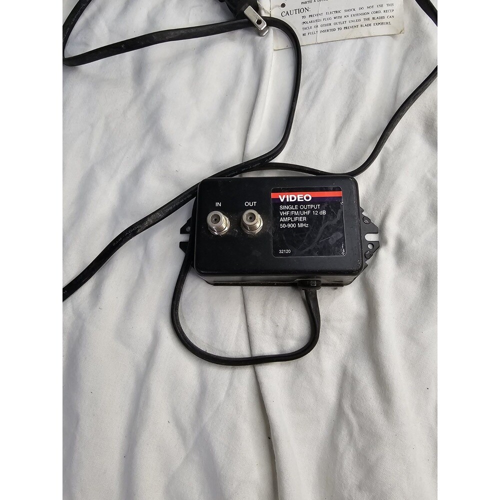 Vintage Video VHF/FM/UHF 12dB Signal Booster Amplifier Model 32120 50-900MHz